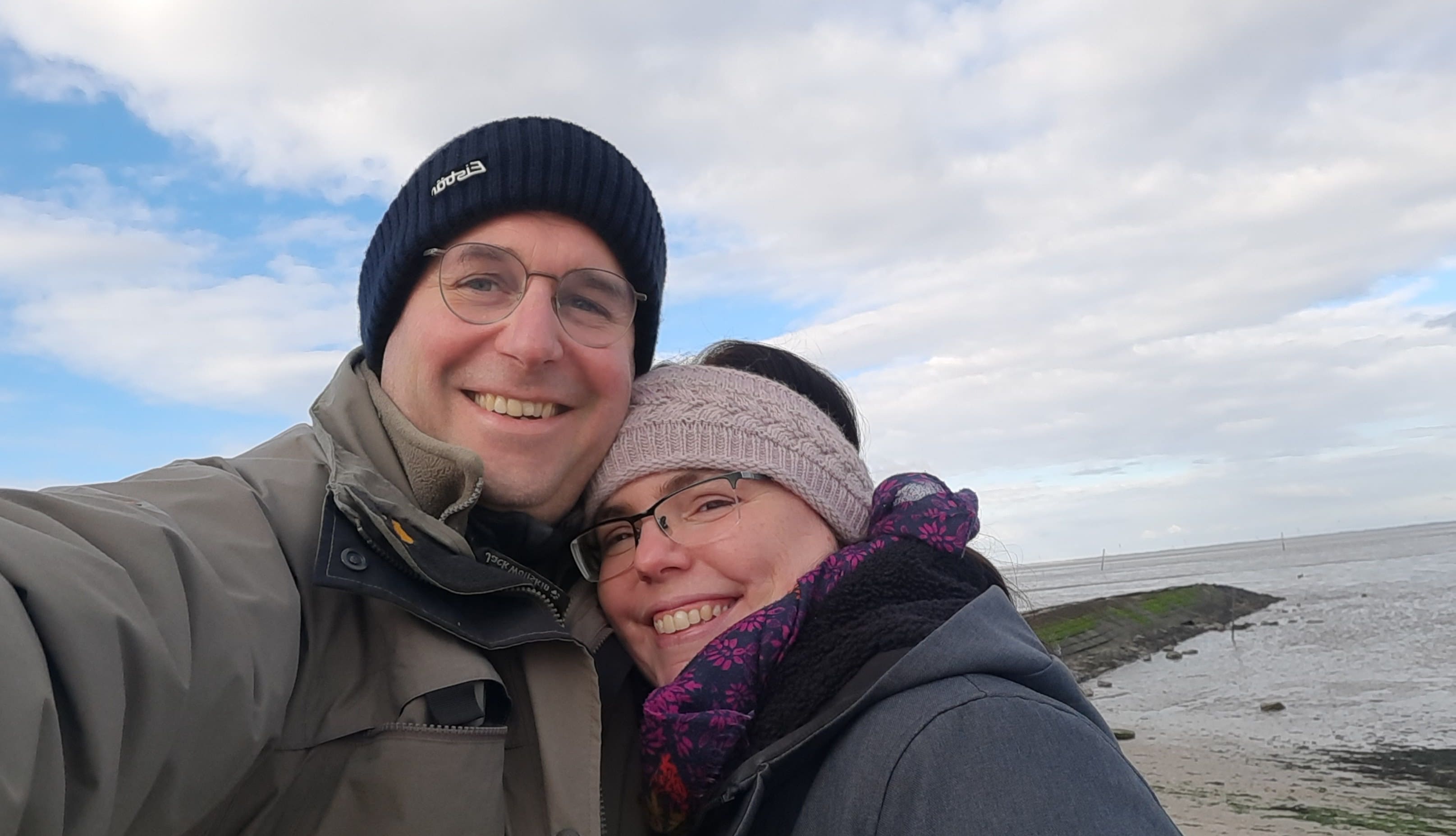 Das sind wir! Unsere Vermieterin Anne mit Ihrem Mann Klaus.