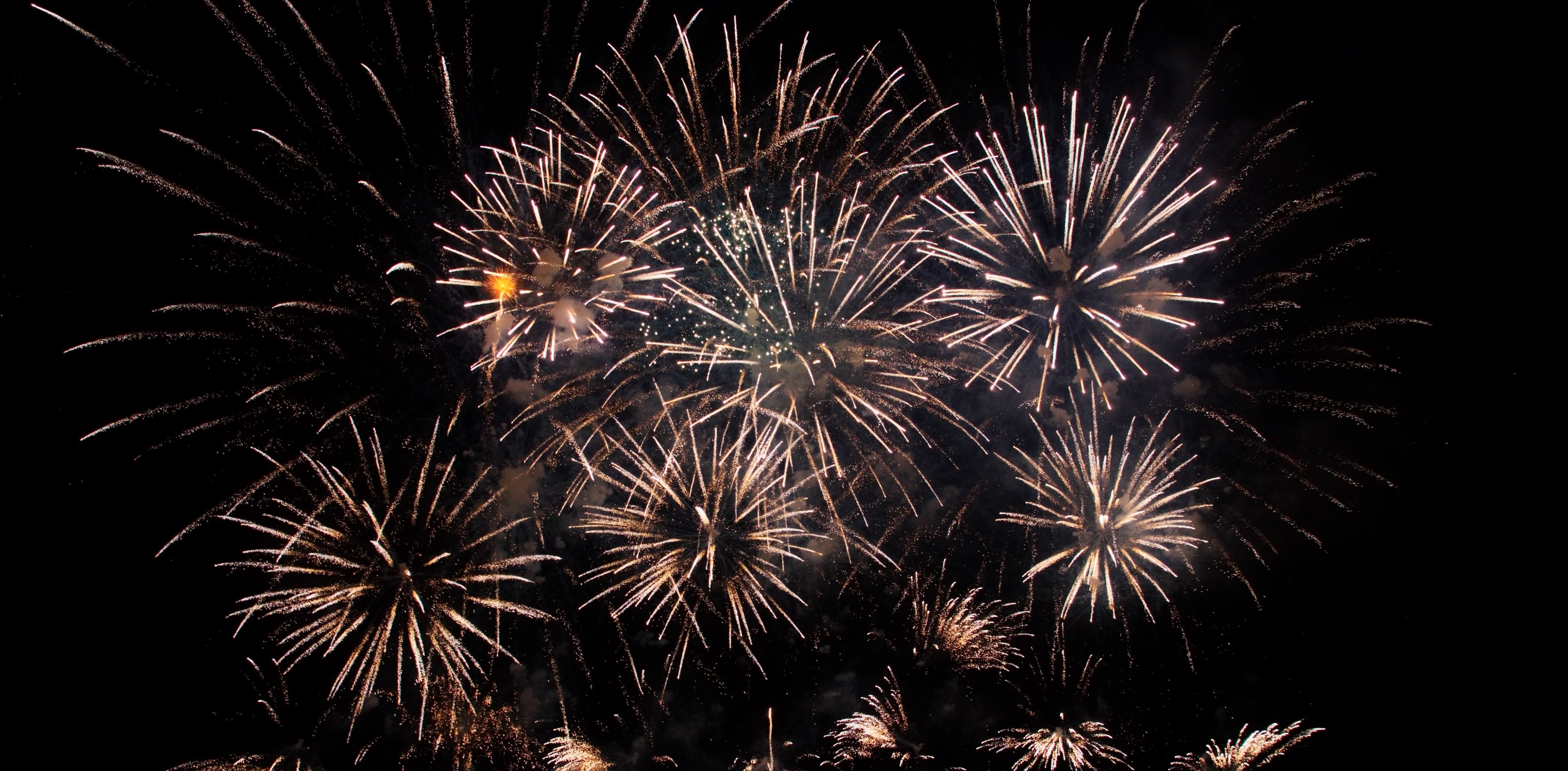 Ein spektakuläres Feuerwerk an der Nordsee